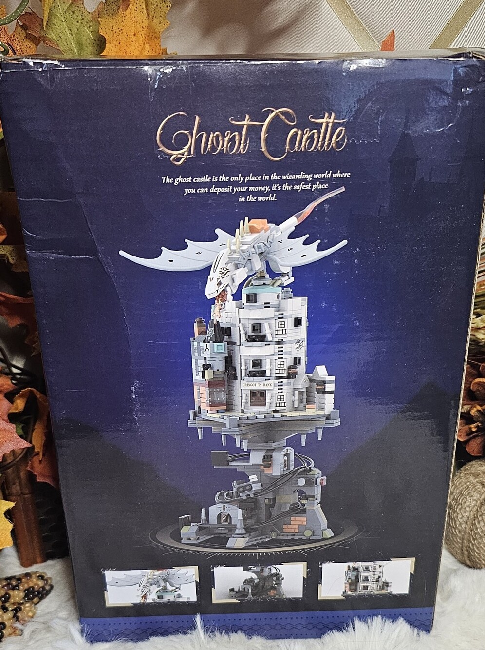 Ghost Castle Kids Building Set - White and Gray Modular Fantasy Tower